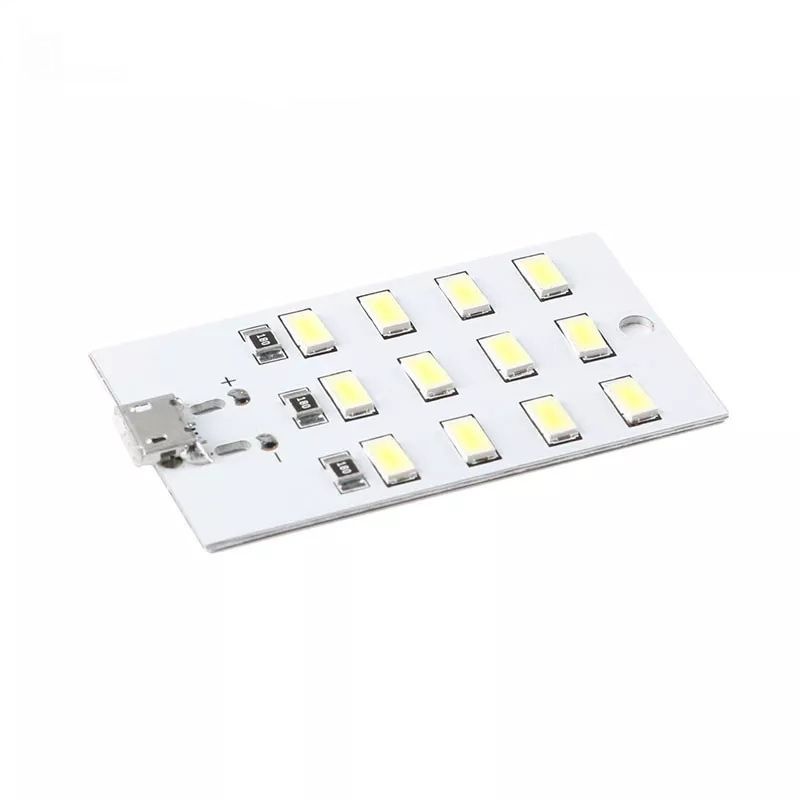 Lampu led micro usb 12 mata led lampu darurat/camping