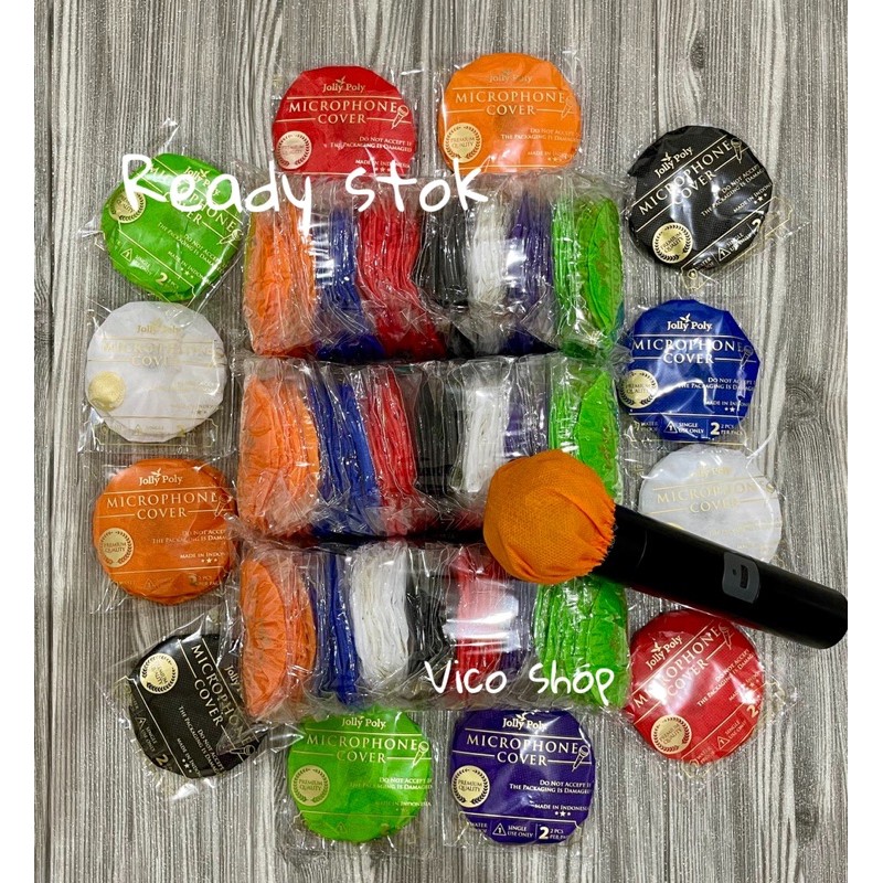 COVER MIC 50pcs- 100pcs MIX SEMUA WARNA SARUNG MIC PELINDUNG MIC KAIN MIC KONFOM MIC DISPOSABLE