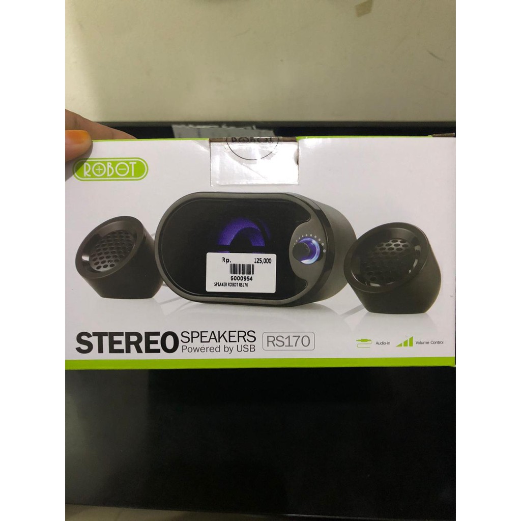 Speaker  Stereo with LED Robot RS170 ,Murah Bisa COD