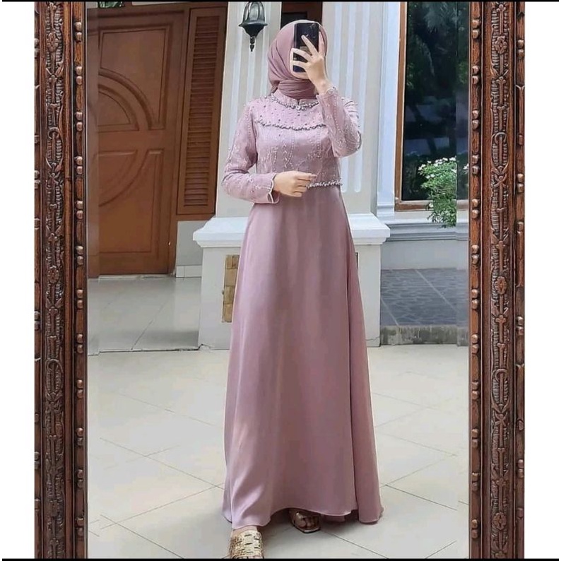 Gamis Tiara Dress / Gamis Dress Pesta Kondangan Lebaran