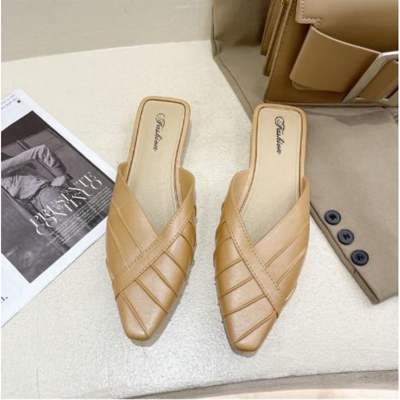 Sepatu Flat Jelly Wanita Jahit import High Quality S2