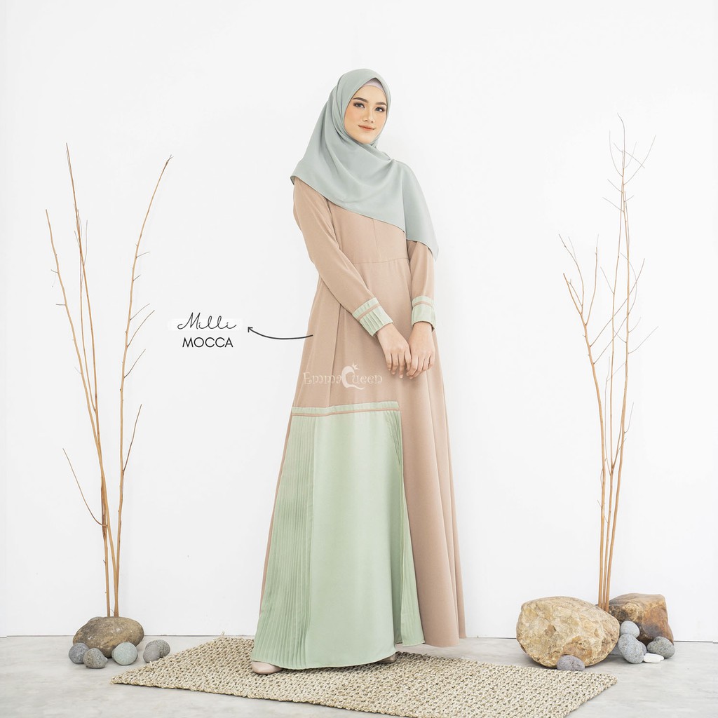 EmmaQueen - Dress Muslim Milli Terbaru-Mocca