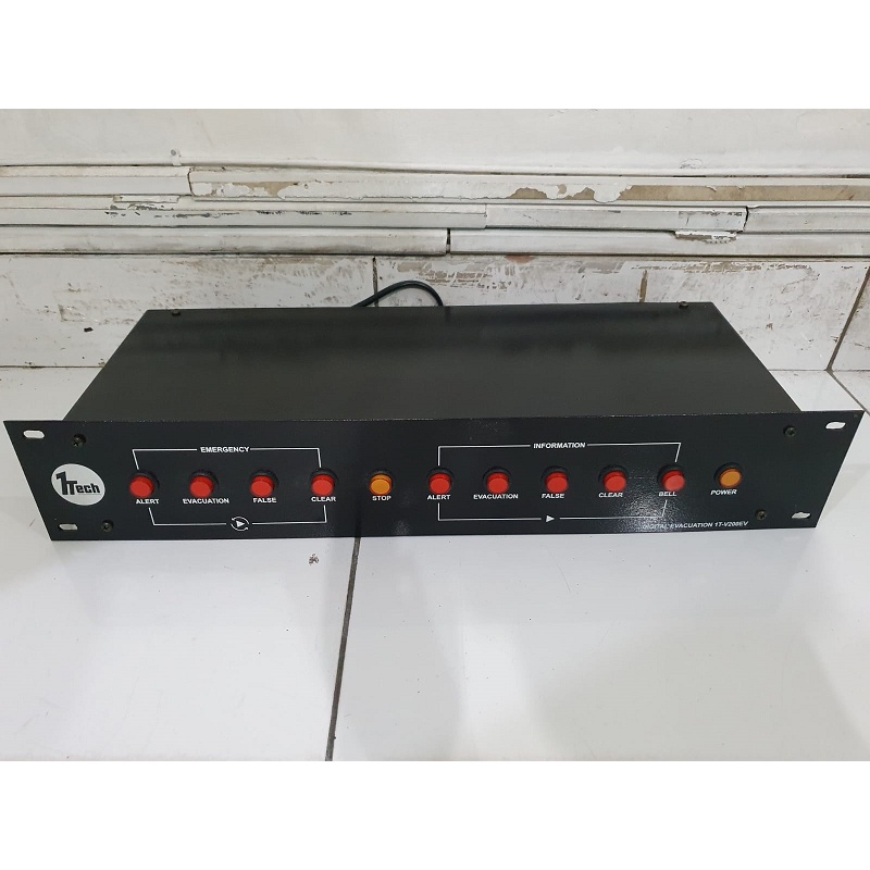 Digital Evacuation 1T-V200EV Emergency Message Panel Pengganti TOA Z FV200EV Ampli Evakuasi Alarm Sirine Evakuasi support 24V