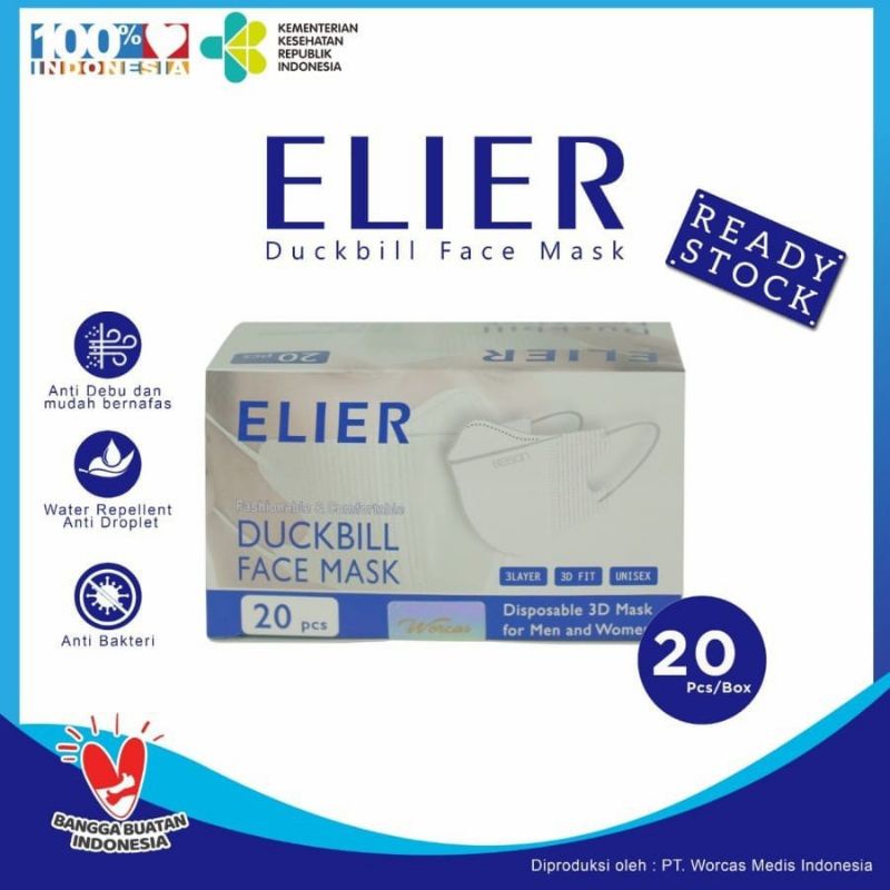 Masker Elier Duckbill isi per.box 20pc