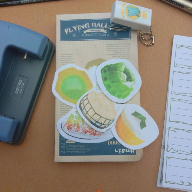 

25pcs Sticker kue tradisional/stiker makanan/sticker aesthetic/stiker jurnal