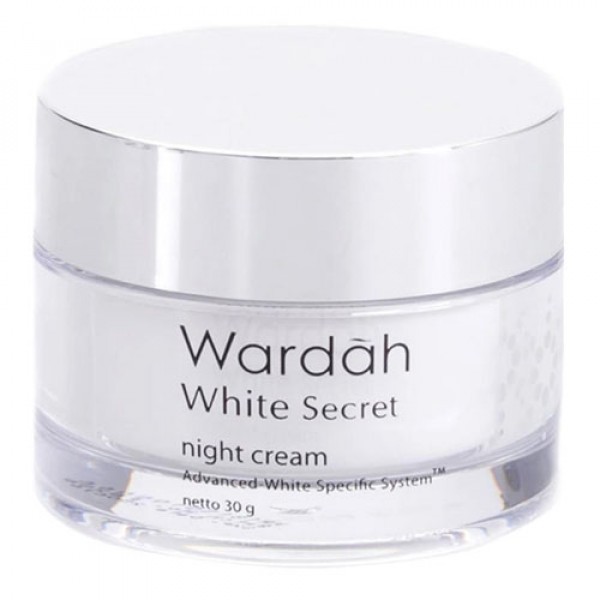 PELEMBAB PEMUTIH WAJAH MALAM HARI WHITE SECRET NIGHT CREAM WARDAH 30 g