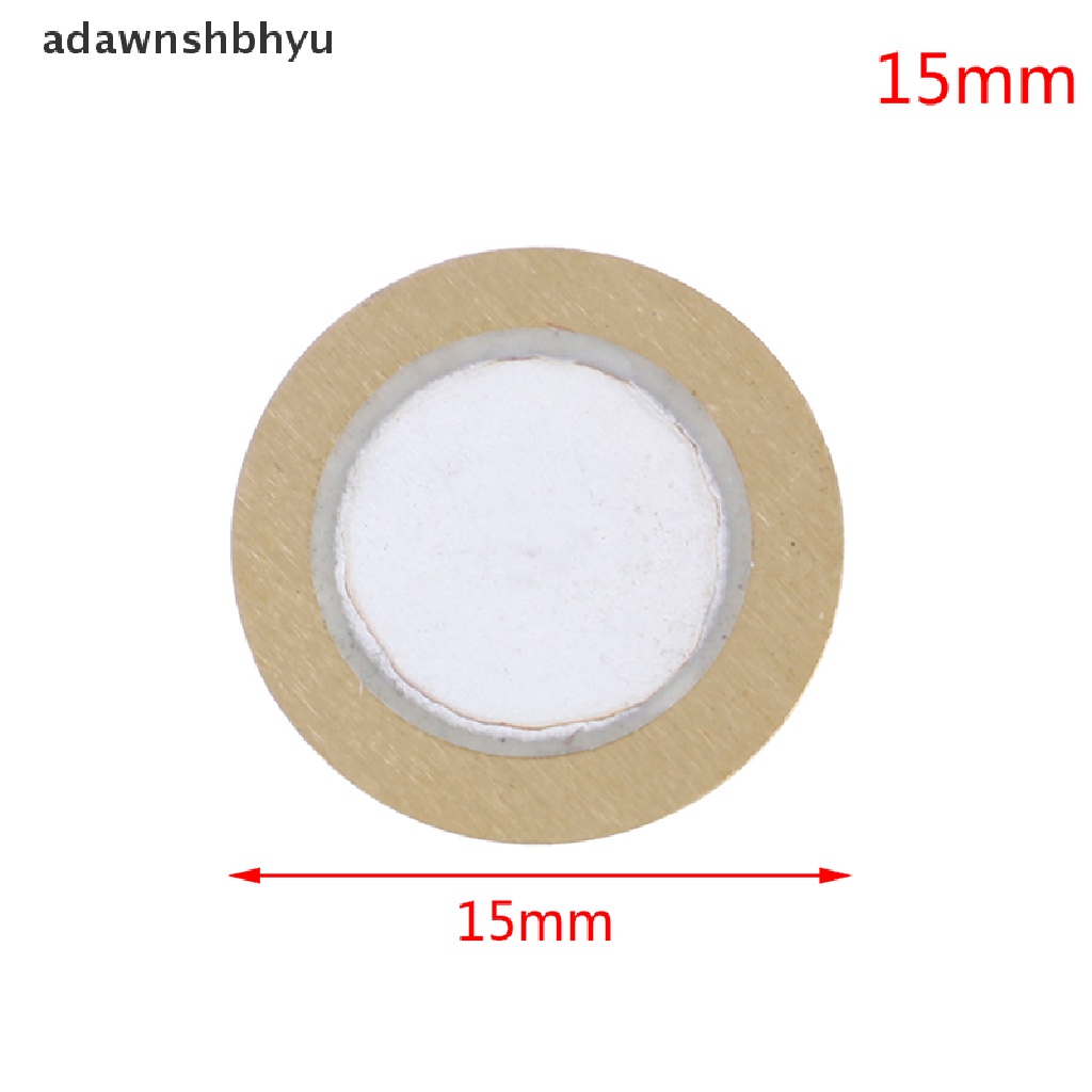 Adawnshbhyu 10Pcs 12-50mm piezo elements sounder sensor pad Pemicu Bulat drum disc Tembaga