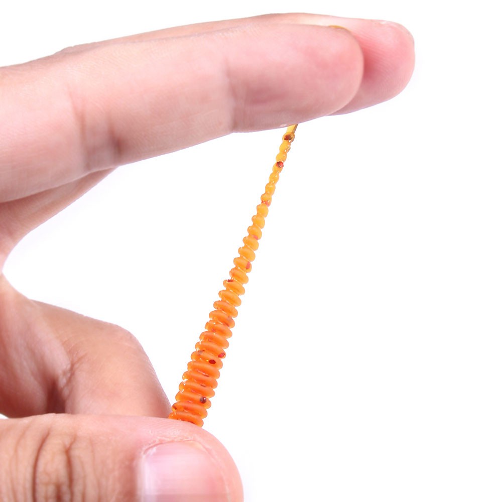 Wholesale HENGJIA 100pcs Silicone Worms Soft Baits 5cm 0.7g Jigging Wobblers Fishing Lures Artificial Swimbaits For Bass Carp Tackle