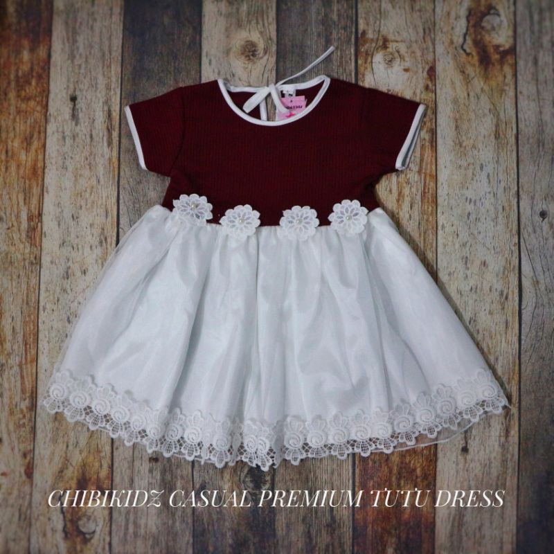 DRESS TUTU BAYI PREMIUM / CHIBIKIDZ CASUAL PREMIUM TUTU DRESS (BABY)