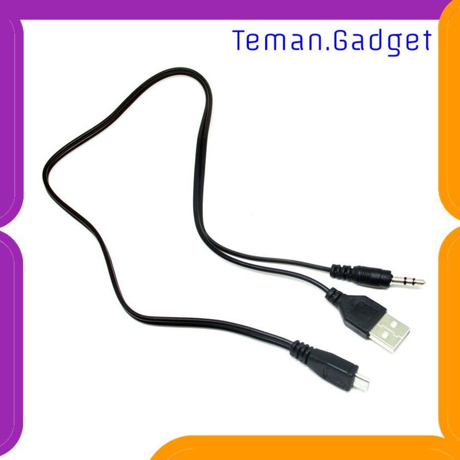 TG-AI135 KABEL SPLITTER MICRO USB KE AUX 3.5MM + USB MALE