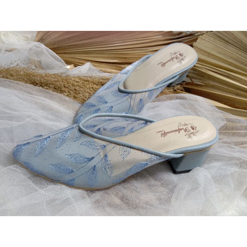 sepatu johana iceblue sepatu wanita 5cm hak tahu