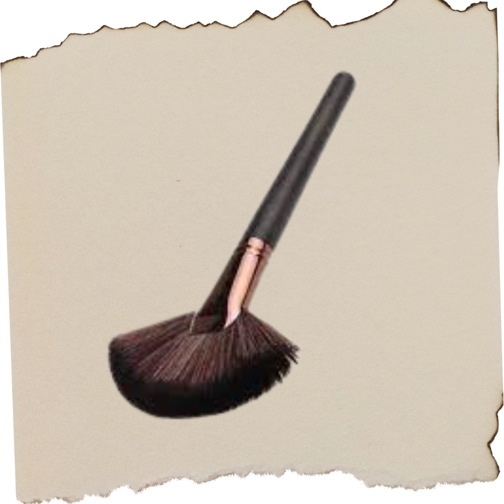 Kuas Make Up Brush Kuas Kipas Make up Blush On Foundation Wajah Bentuk Kipas Brush F082