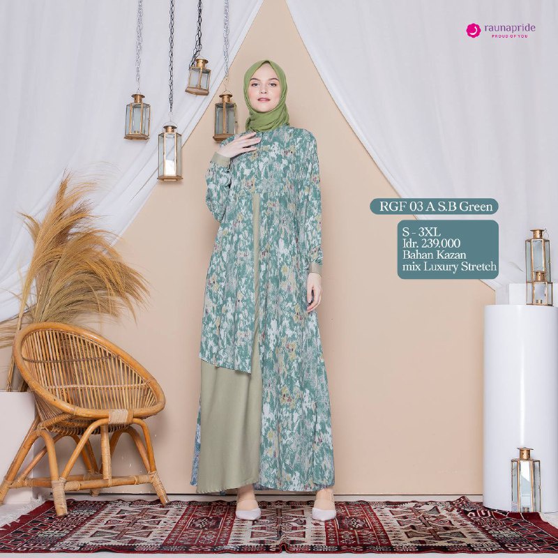 Rauna Busana Sarimbit Keluarga / SR-03 Green / Fashion Muslim