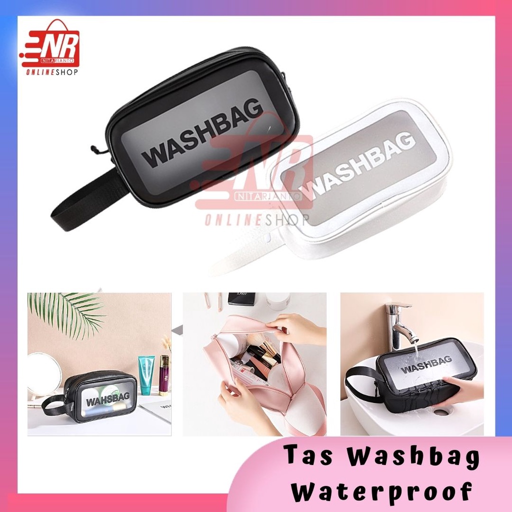 Tas Kosmetik Waterproof / Tas Kosmetik Anti Air / Tas kosmetik Washbag / Washbag / Tas Kosmetik Transparant Washbag Toiletry Pouch Make up Waterproof Tas Organizer Travel