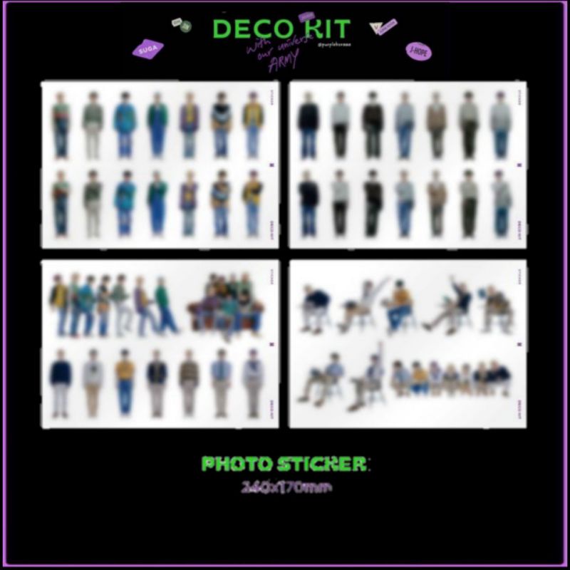 

SHARING DECO KIT BTS STICKER SATUAN