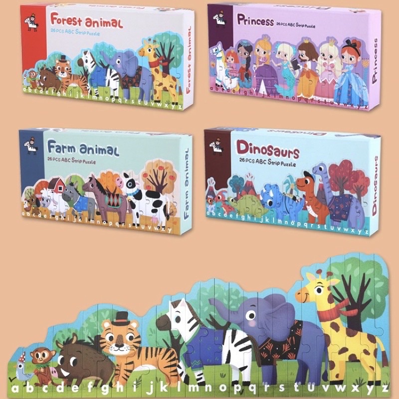 strip puzzle puzzle alphabeth abc mainan edukasi anak - kado anak - hadiah anak