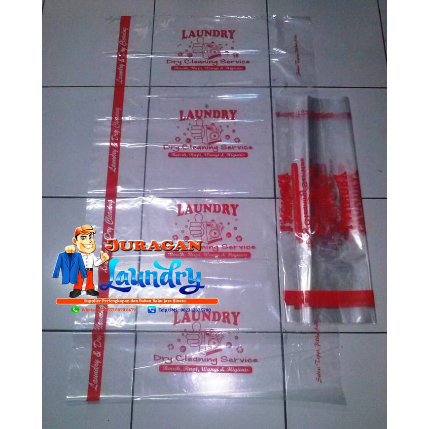 Plastik Sablon Laundry ukuran 55 x 100Cm GE135