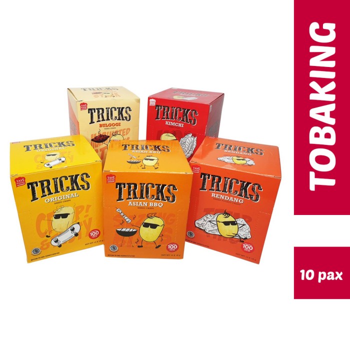 

TRICKS Biscuit Kentang box isi 10 Potato baked chip crisps HALAL