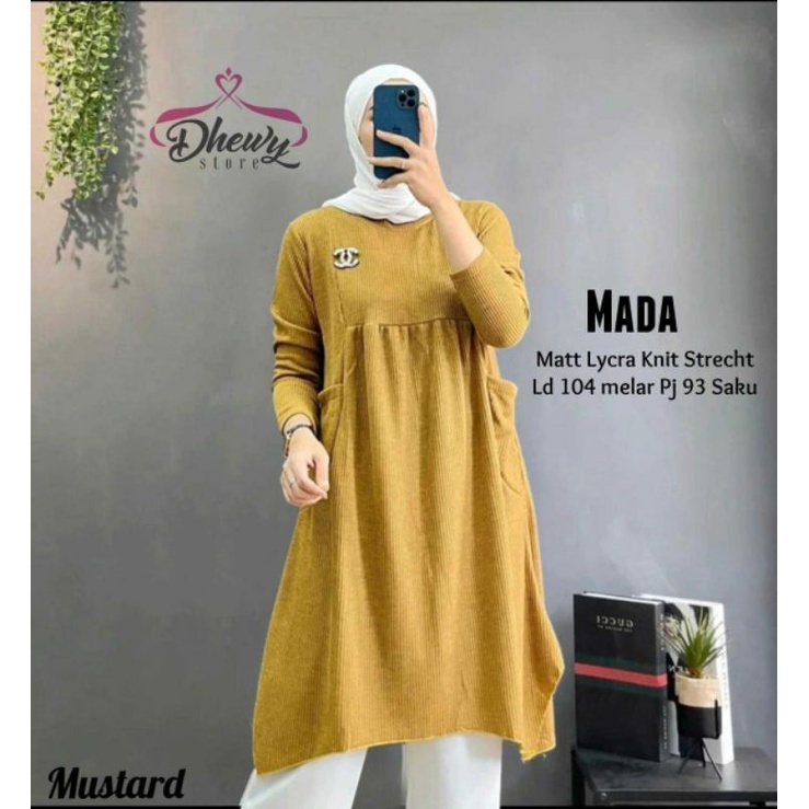 mada tunik lycra by dhewy || lycra knit strecht LD 104