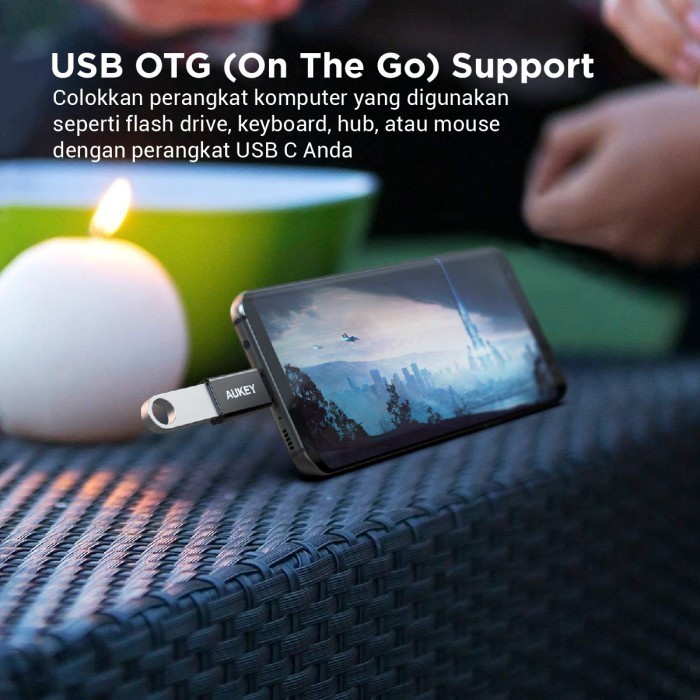 OTG Aukey Adapter CB-A1 USB A 3.0 to USB C 3 in 1