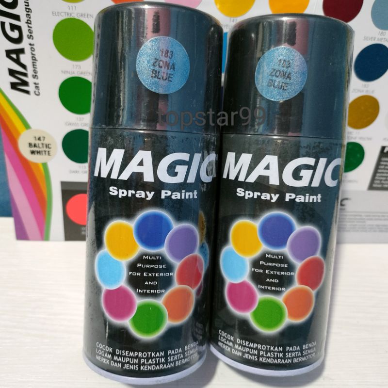 Pilox Pilok Magic Zona Blue 183 Biru Metalic Metalik 300cc Ukuran Besar Cat Semprot Diton Magic 300cc Pilok Magic Pilox Magic Cat Magic Pilok Diton Magic 300 cc