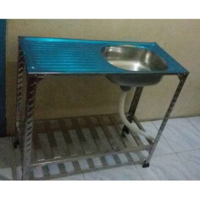 Bak cuci piring / wastafel kaki stainless 96cm