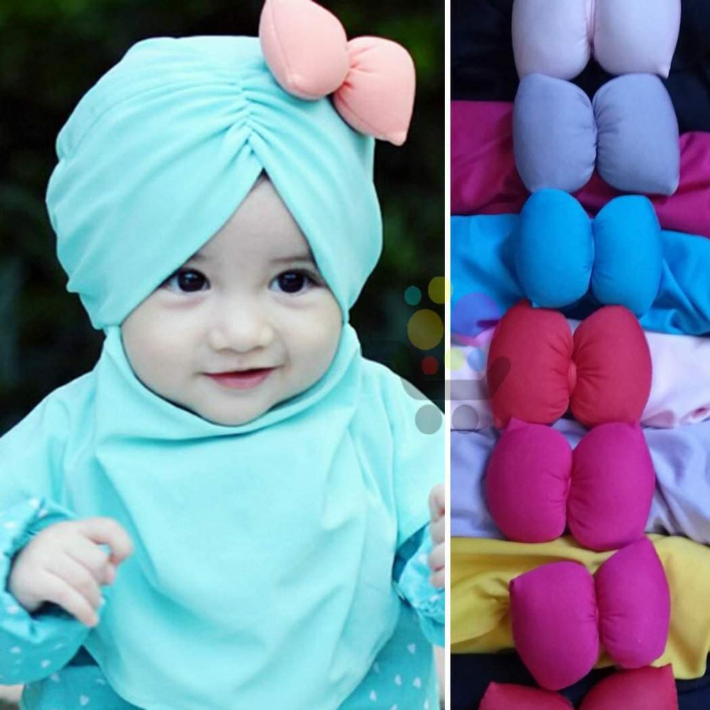 Jilbab Bayi Anak Pita Lucu Kerudung Bayi Anak Da J01 Shopee