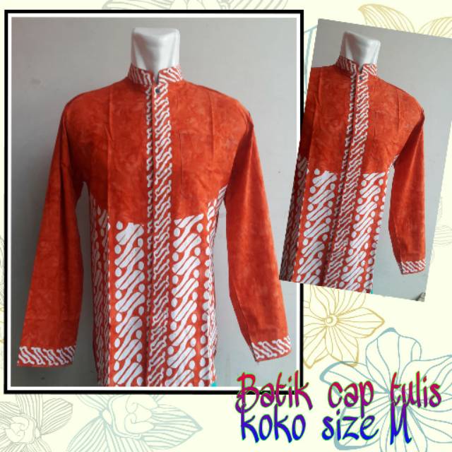 Hem batik koko cap tulis oren