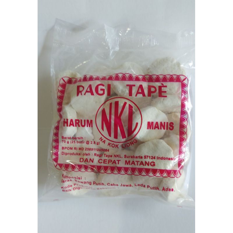 

Ragi NKL 1 bal (Isi 25 bungkus)