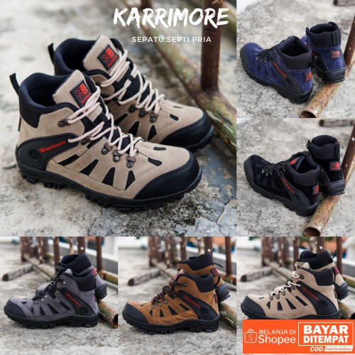 TERMURAH !! SEPATU BOOTS PRIA UJUNG BESI KARRIMORE SEPATU NAIK GUNUNG SAFETY SHOES KARIMORE MURAH