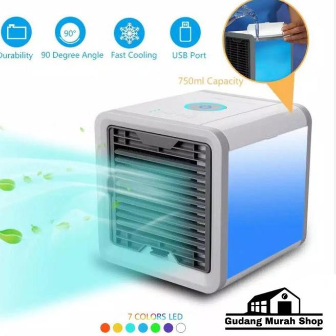 ★★ SNHR AC Mini Portable Pendingin Ruangan Portable Mini Air Conditioner 7 LED ✥ Bayar Di Tempat