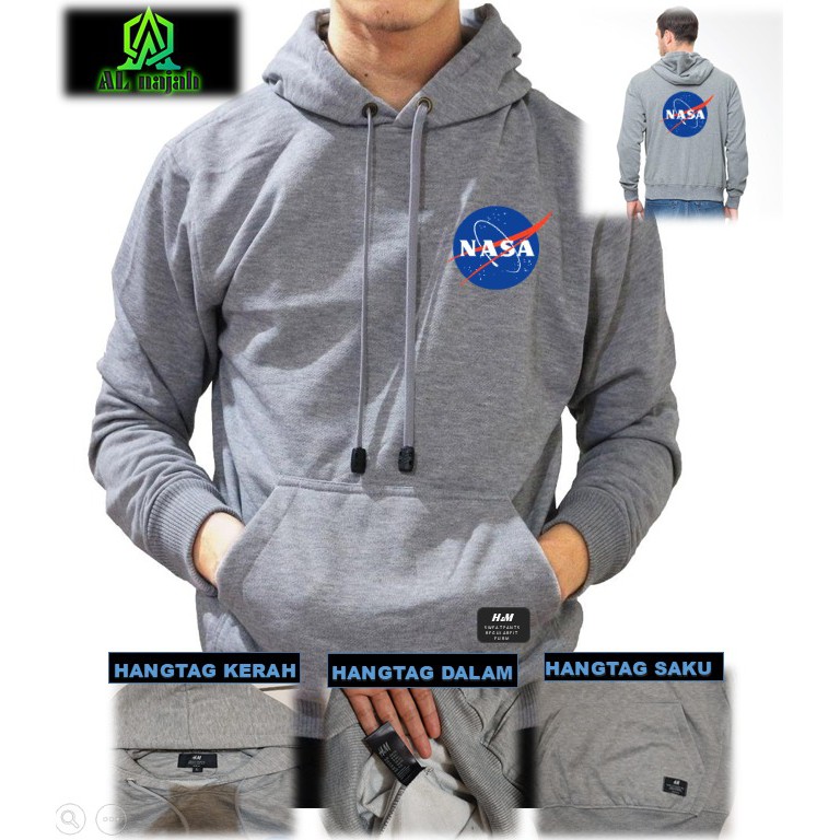 Switer Hoodie NASA  Asronot Size Lengkap M-XXL