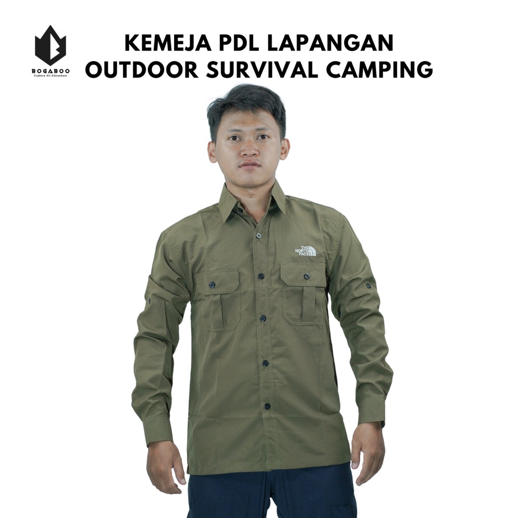 Bisa [COD] Kemeja Tactical Lengan Panjang Pria  - Kemeja Taktikal - Kemeja PDL - Baju PDL TNF - kemeja gunung - kemeja outdoor