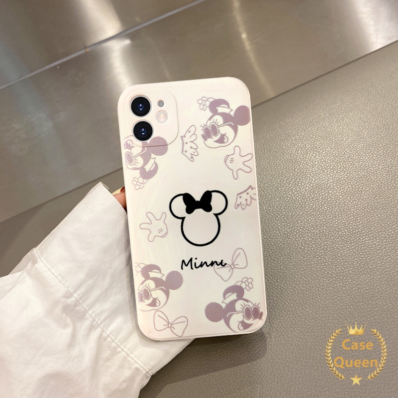 XIAOMI Soft Case NFC Kartun Mickey Minnie Untuk Redmi 10A 10 9A POCO M3 Pro F3 MI 11 Lite 10 10T POCO X3 NFC M3 POCO X3 Pro Redmi Note 10 10s 10pro Max 9 8 9T 9C 9T Cover Pelindung Bahan TPU