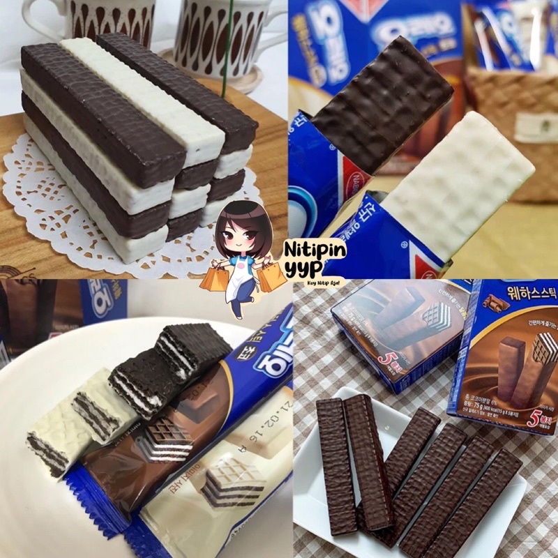 [ASLI KOREA] OREO Wafer Stick Biscuit - Oreo Waffle Korea isi 5 (75gr)