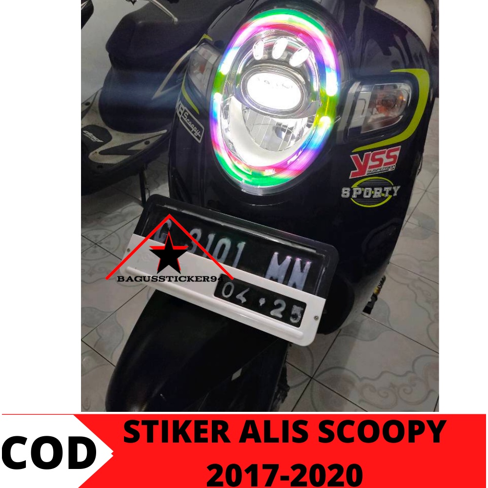 stiker lampu scoopy/alis Scoopy 2017-2020/stiker lampu alis Scoopy/sticker scoopy