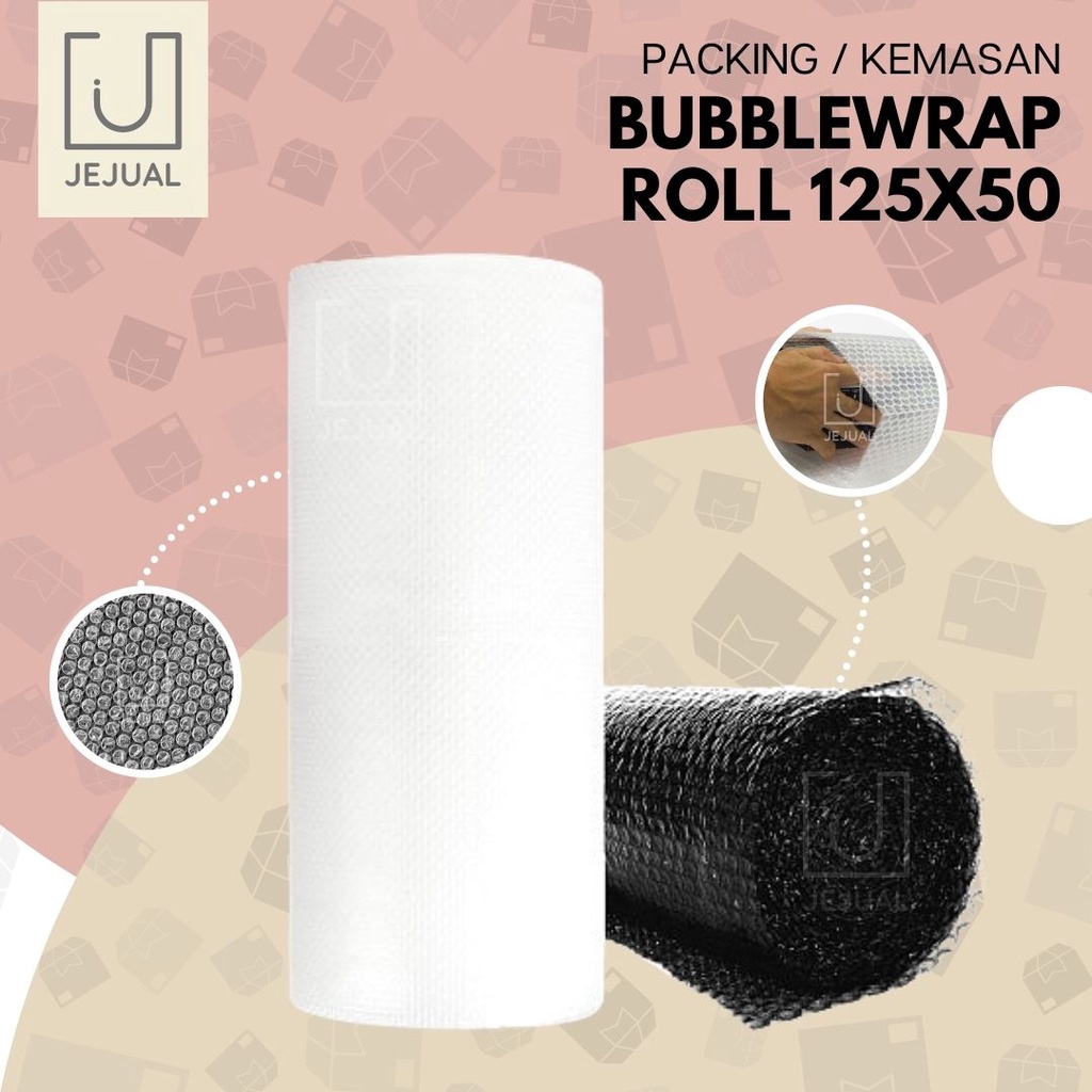 

BUBBLEWRAP 125x50 cm BubleWrap/Bubble/Buble Wrap BENING/HITAM PGulungan 125cm x 50cm Onlineshop Kemasan/Pembungkus/Packing Roll