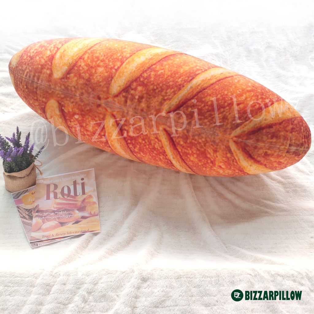 Bizzarpillow Bantal Makanan Roti Panggang Jumbo BZ149