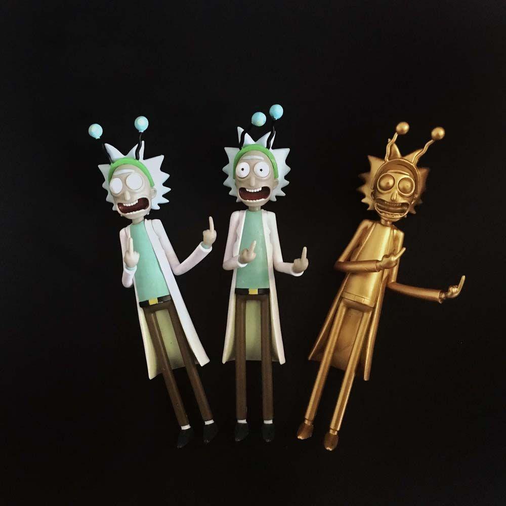 Lanfy Boneka Rick And Morty Kartun Dekorasi Mobil Figure Model Mainan Rick Figure Toys