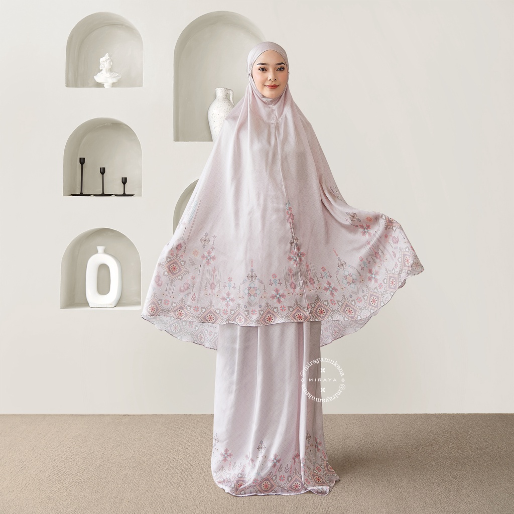 Mukena Travel Printing Miraya Folk Blush