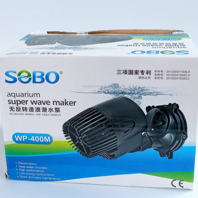 Super Wave Maker SOBO / AMARA WP 400M Mesin pembuat Ombak Arus Gelombang Kolam Aquarium Aquascape
