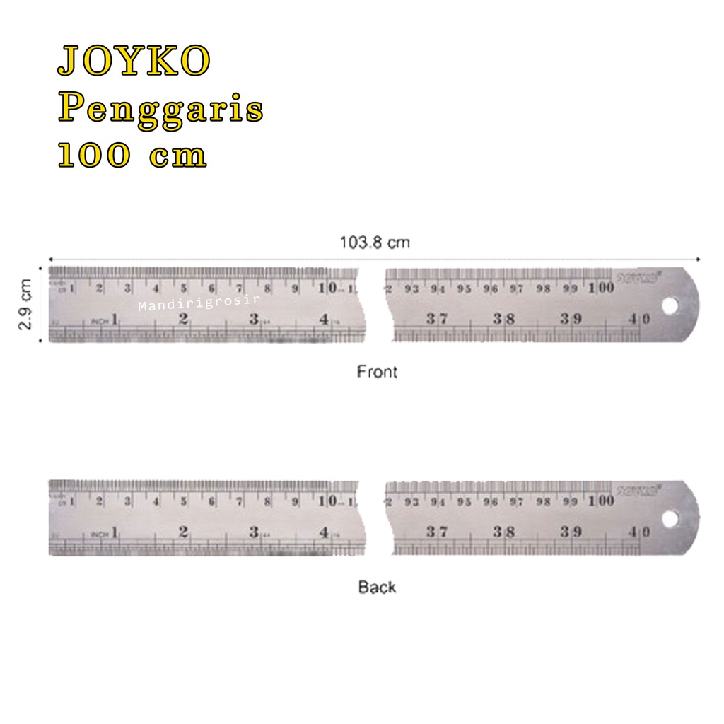 Penggaris Besi * Joyko * Penggaris * 100 cm / 50cm