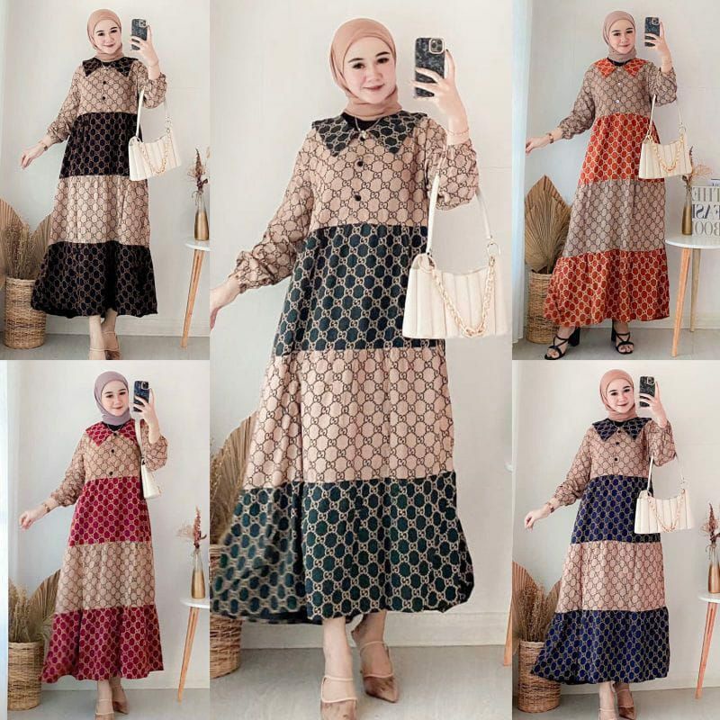 Daster Andin Arab / Gamis Midi / Dres Gucci Rayon