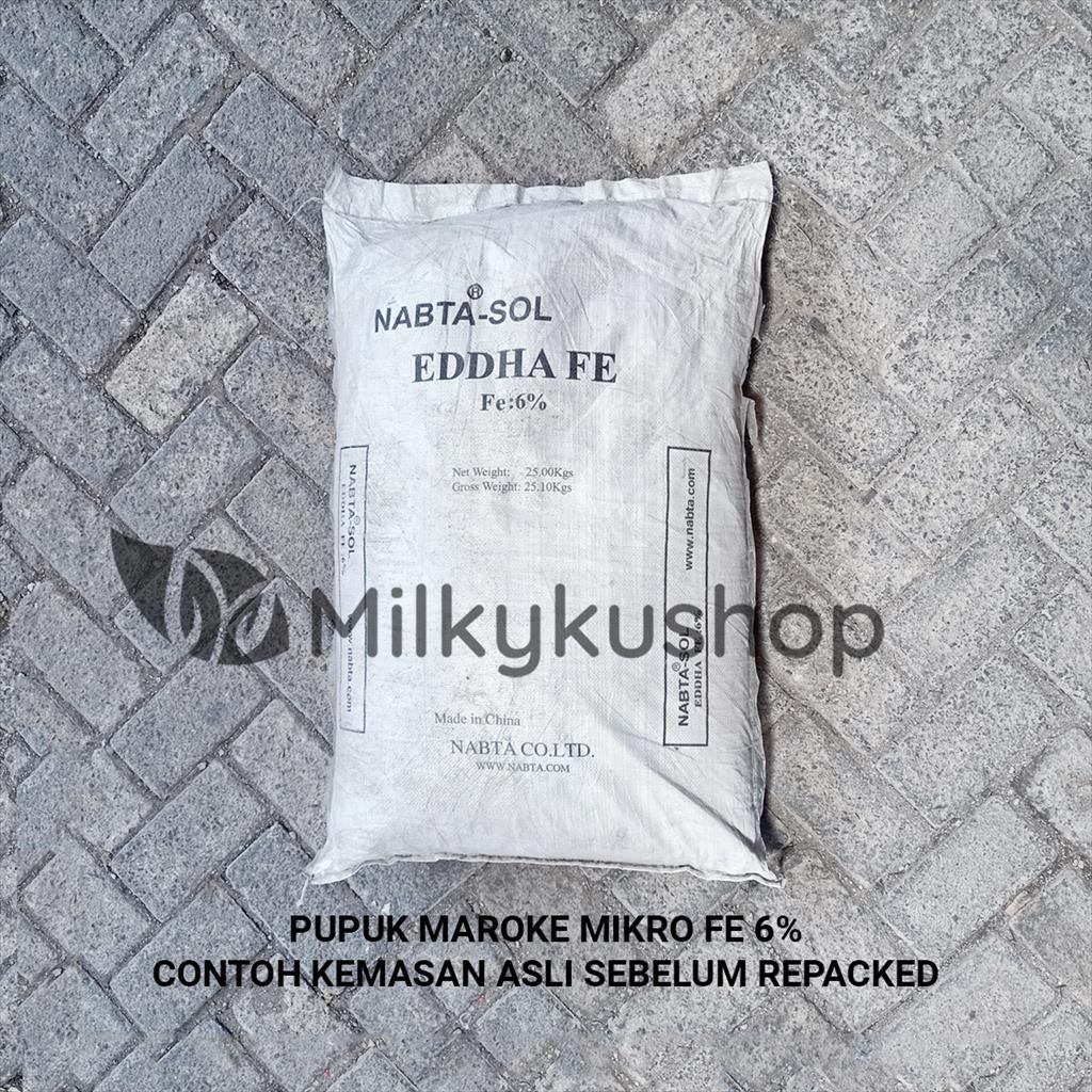 PUPUK MEROKE MIKRO FE 6% EDDHA 500 GRAM KEMASAN REPACK HIDROPONIK