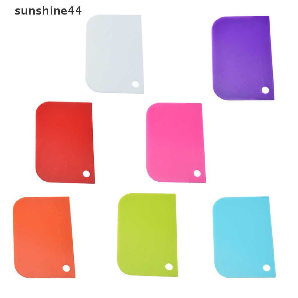 Sunshine 3PCS / Set Spatula / Scraper Kue / Fondant DIY Bahan Plastik