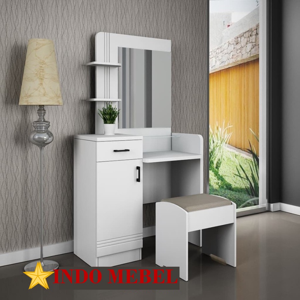 Meja Rias / Dressing Table MR Capitol Siantano Equity (putih glossy) READY MAKASSAR PROMO