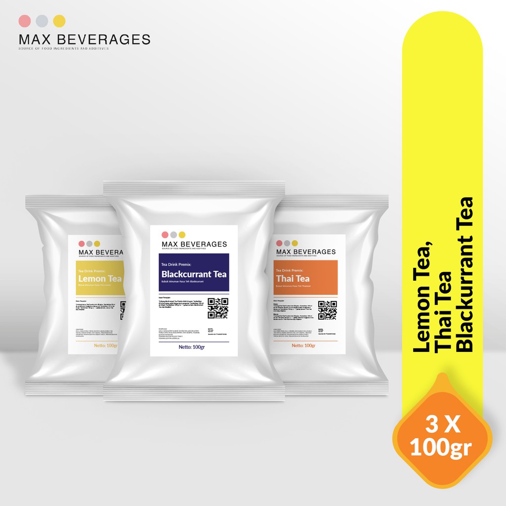 

Paket Serbuk Minuman 1 - Thai Tea, Blackcurrant Tea, Lemon Tea