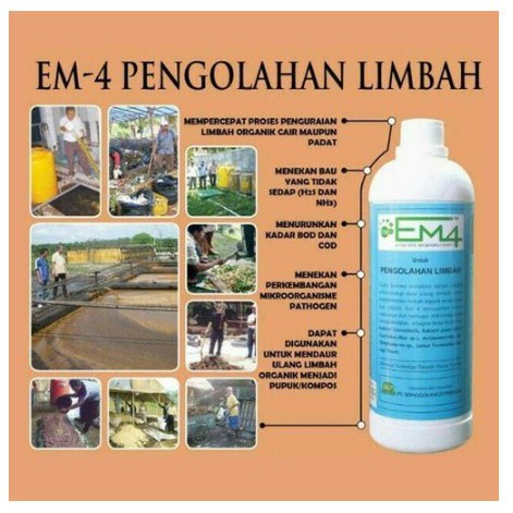 Pupuk Organik EM4 Pengolahan Limbah Toilet 1 Liter EM 4 Cair Fermentasi Murah BIRU