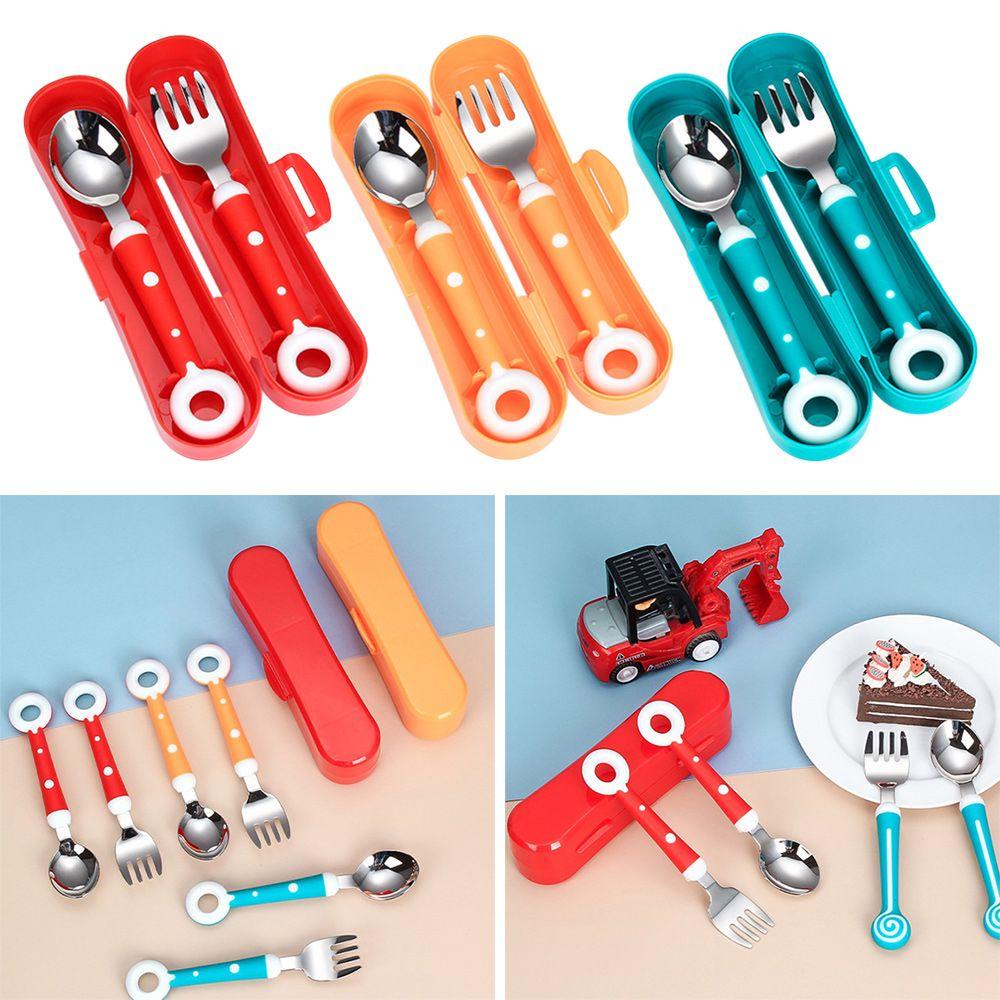 Preva Baby Spoon Fork Baby Gadgets Stainless Steel Set Peralatan Makan Sendok Garpu Set