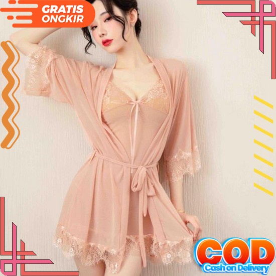 [ Lingerie Master ] - (L-23) Sexy Lingerie Satin Baju Tidur Sexy Lingerie Wanita / Lingerie Sexy Nig